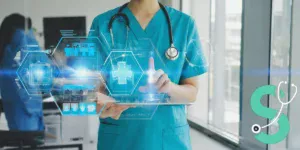 marketing trends in healthcare doctor with stethon logo marketing trends in healthcare doctor with stethon logo