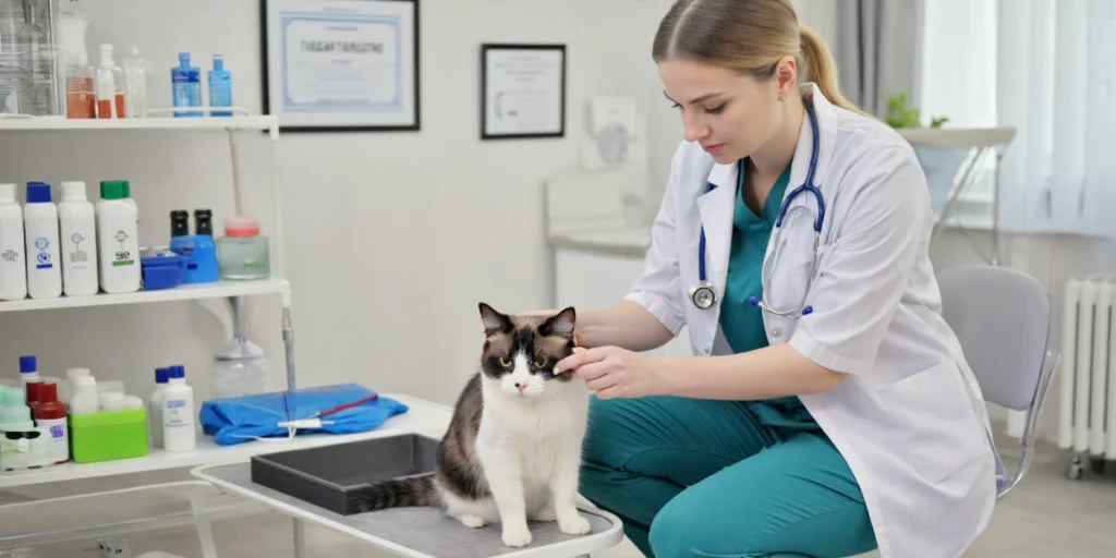 Veterinary Meta Ads: Dominate Social Media Advertising 2 A smiling veterinary professional, Ashley Queen, sharing a testimonial about how Stethon’s Veterinary Meta Ads increased her clinic’s patient bookings and visibility