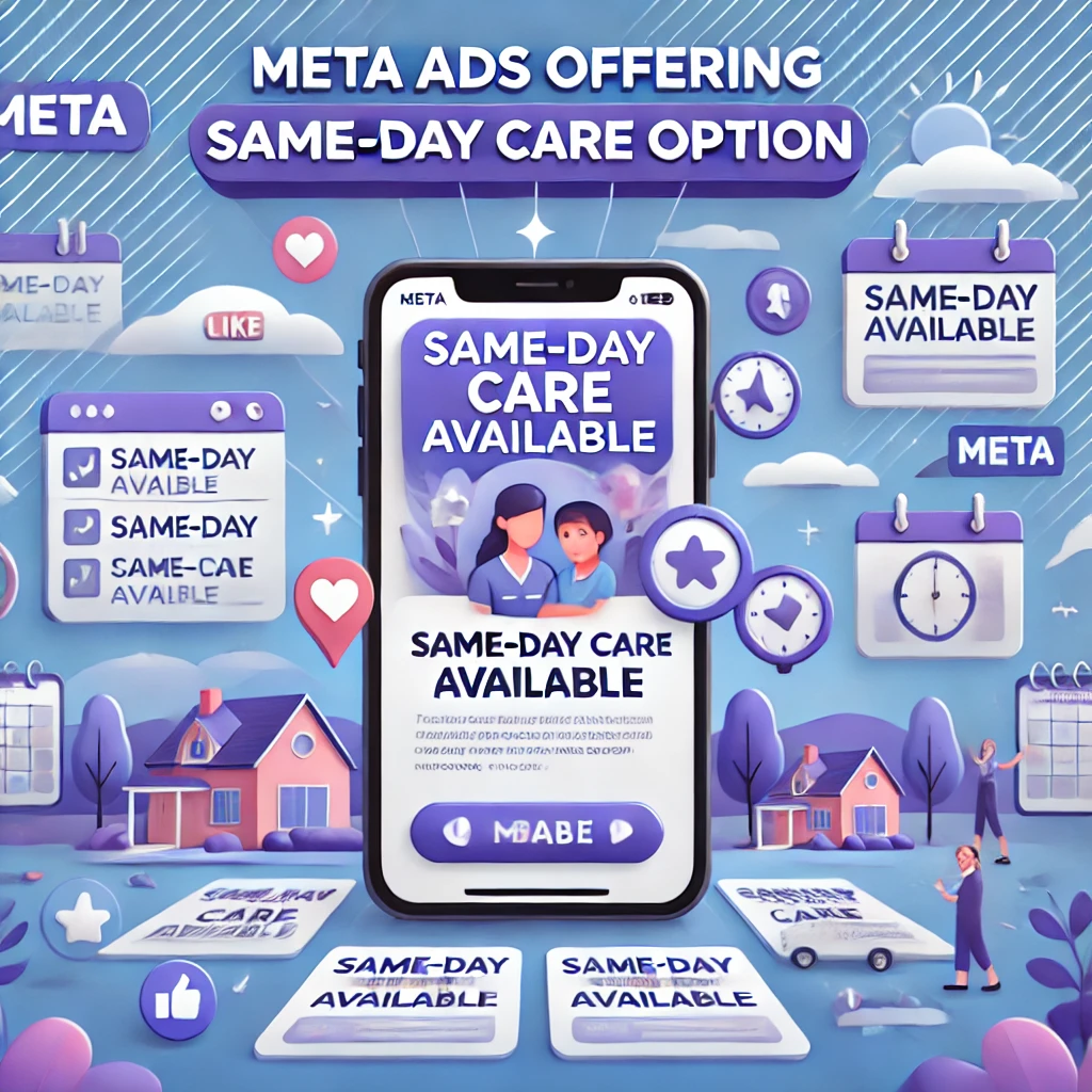 Meta Ads Offering Same Day Care Option