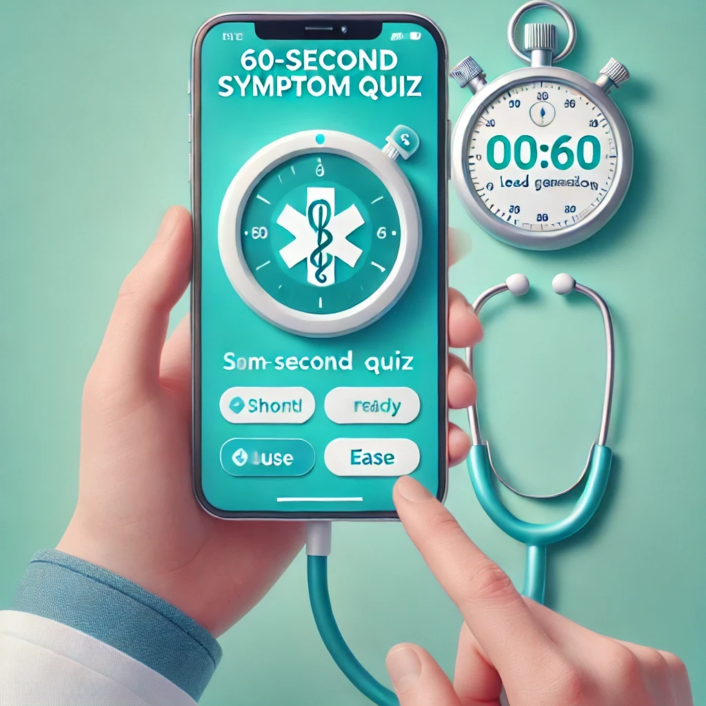 60 Second Symptom Quiz Low Friction Lead Ad