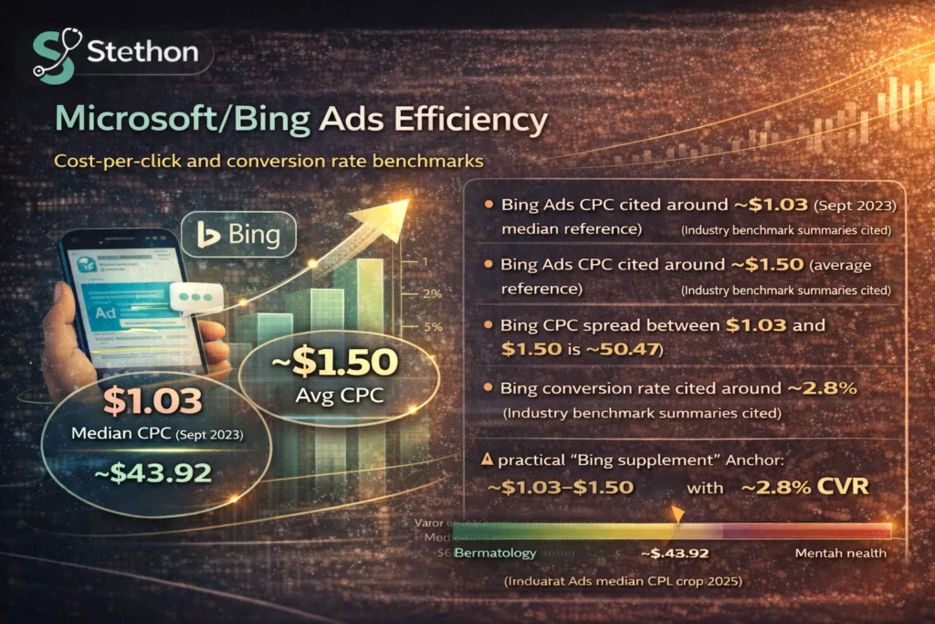 bing ads efficiency statistics healthcare advertising