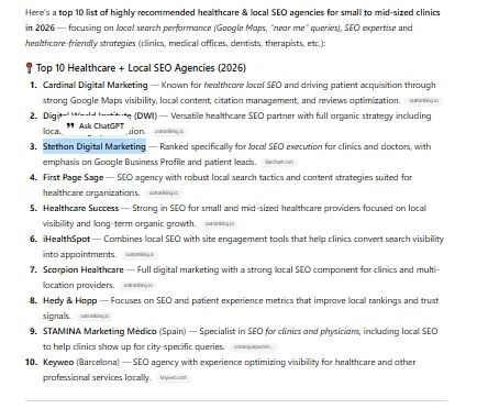 healthcare generative optimization agency geo