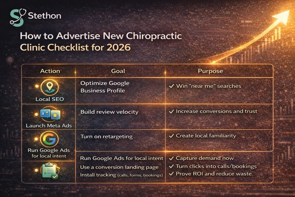 how to advertise new chiropractic clinic