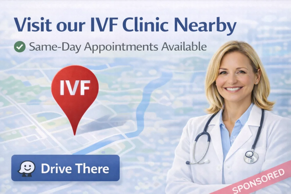 ivf clinic ad example same day app
