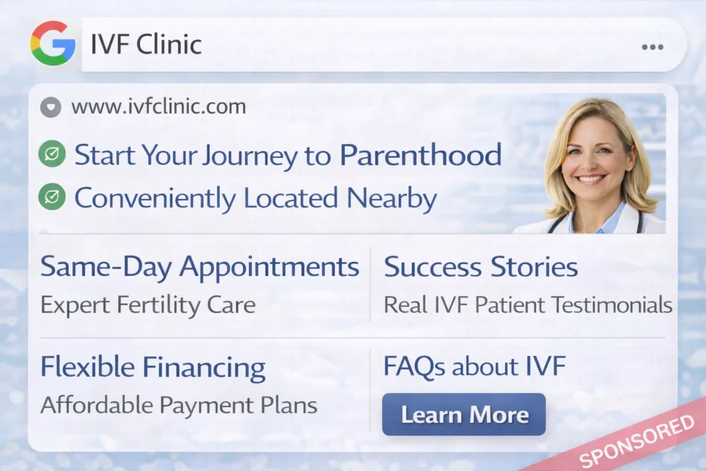 ivf clinic ad example stethon