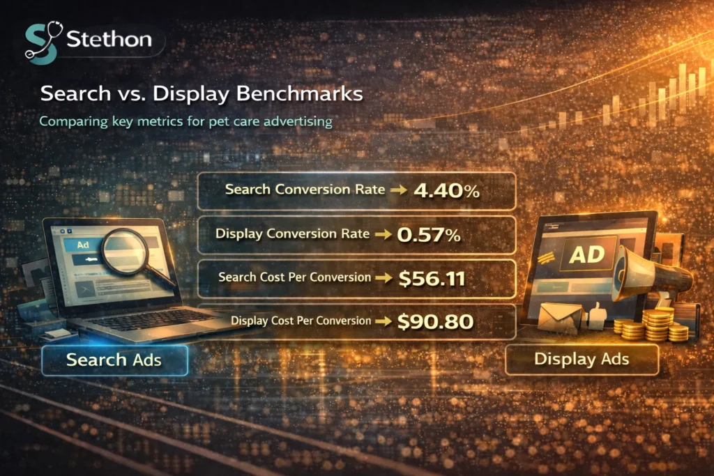 vet search display benchmarks
