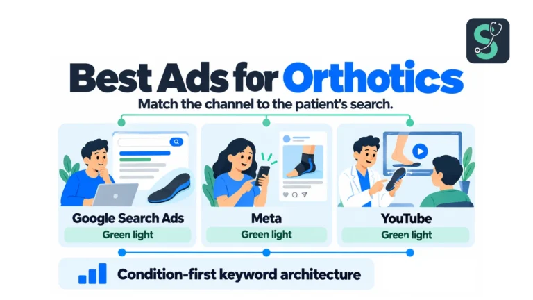 Best Ads for Orthotics Clinics: Examples & Patterns 2026 6 Best Ads for Orthotics infographic | Stethon Digital Marketing