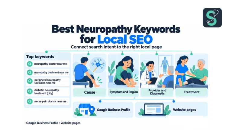 Best Neuropathy Keywords for Local SEO in 2026 5 Best Neuropathy Keywords for Local SEO infographic | Stethon Digital Marketing