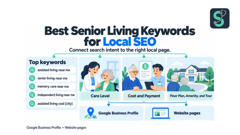 Best Senior Living Keywords for Local SEO infographic | Stethon Digital Marketing