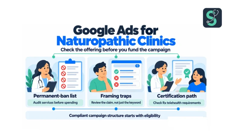 Google Ads for Naturopathic Clinics infographic | Stethon Digital Marketing