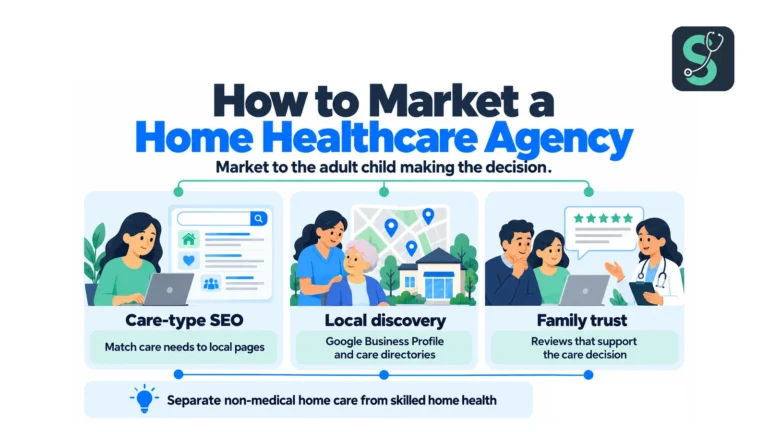 How to Market a Home Healthcare Agency (2026 Guide) 6 How to Market a Home Healthcare Agency infographic | Stethon Digital Marketing